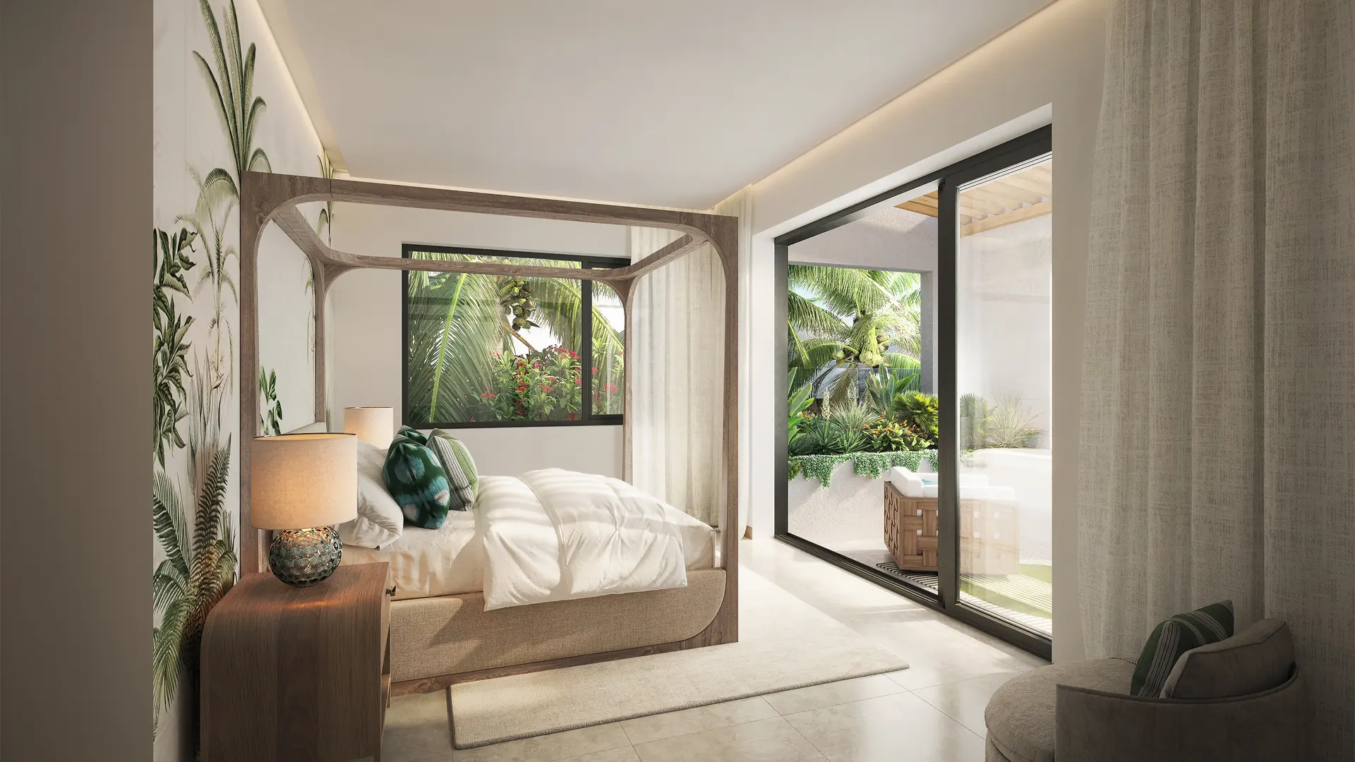 Chambre master villa 27° West Domaine de Palmyre