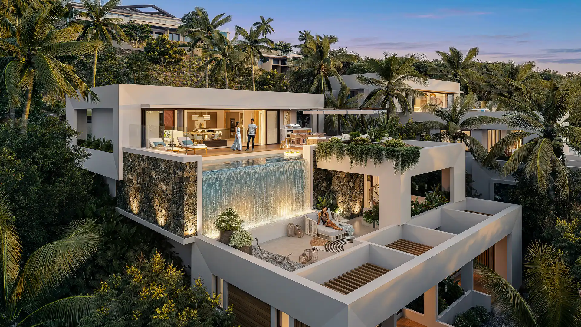 Architecture villa de luxe 27° West côte Ouest île Maurice