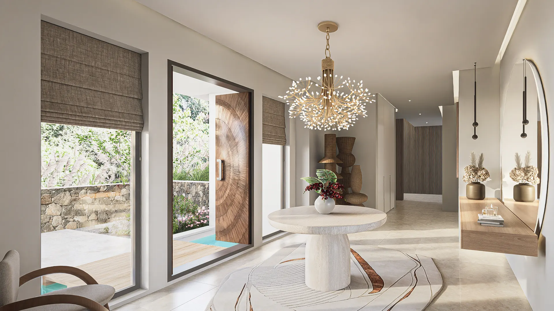 Villa Type 2 27° West lobby lounge Domaine de Palmyre île Maurice