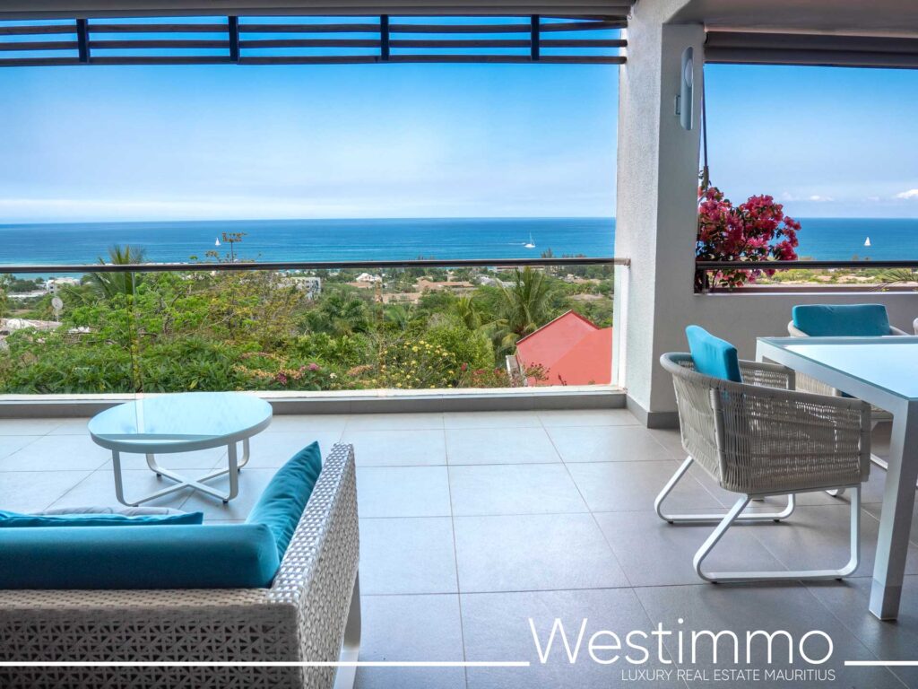 Appartement penthouse avec vue mer à vendre Tamarin ile Maurice