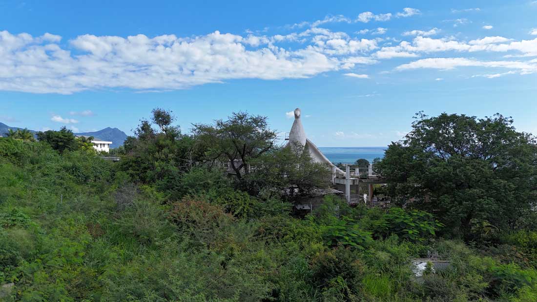 Vue drone résidences A appartements Sunset Bay Tamarin