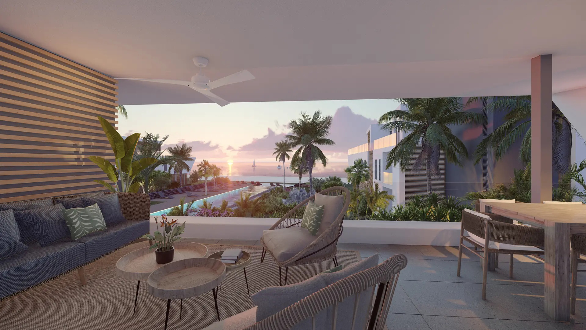 The Peninsula terrace lagoon view