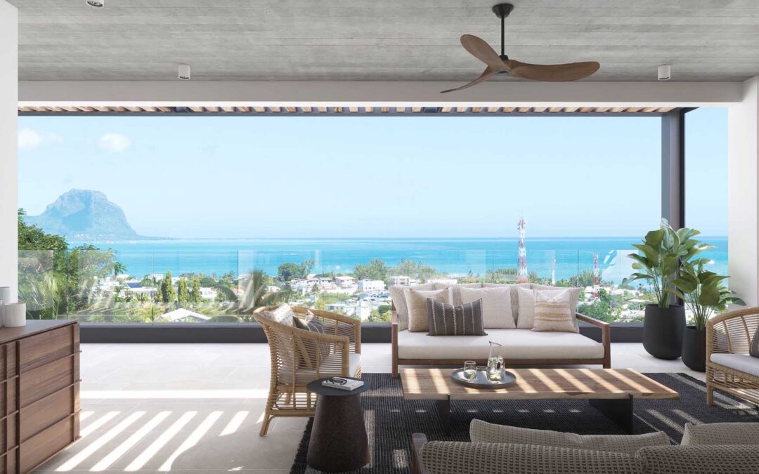 Penthouse exceptionnel à Tamarin, île Maurice – Une vue mer sur un toit terrasse avec piscine