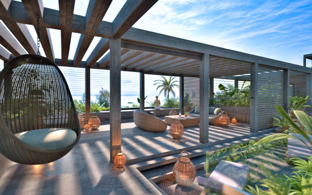 ROCHES NOIRES – Experience tropical elegance in this 3-bedroom apartment with rooftop and pool