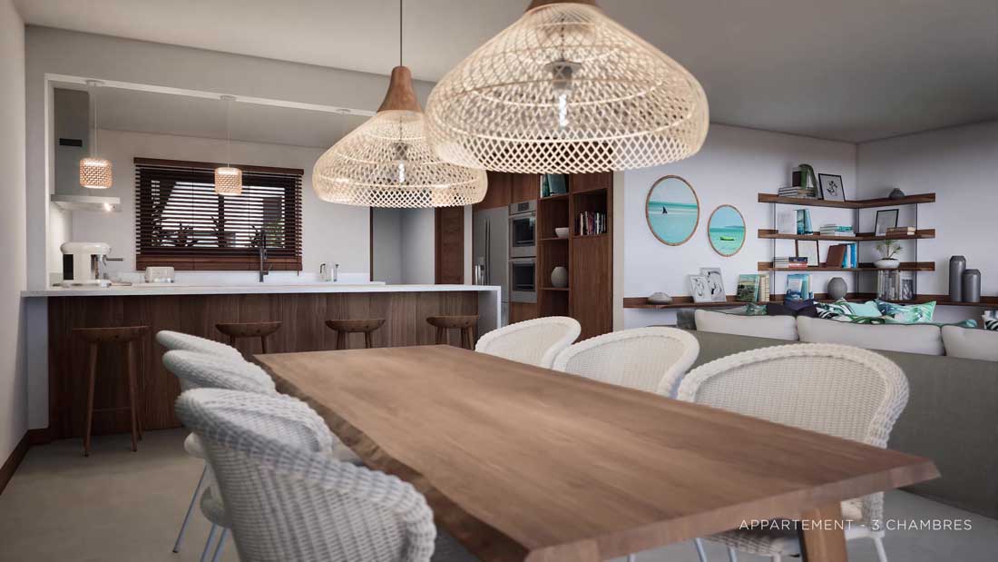 Suite parentale appartement Sunset Bay Tamarin