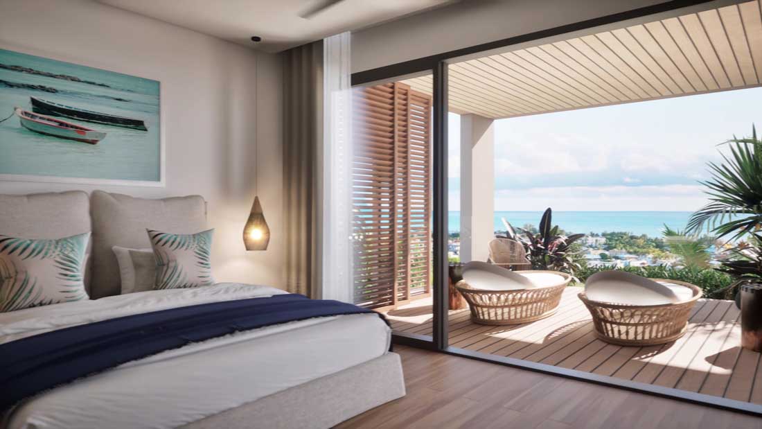 Appartement Sunset Bay Tamarin vue lagon Le Morne