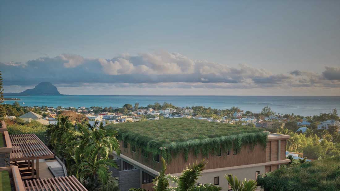 Penthouse Sunset Bay Tamarin espace extérieur solarium