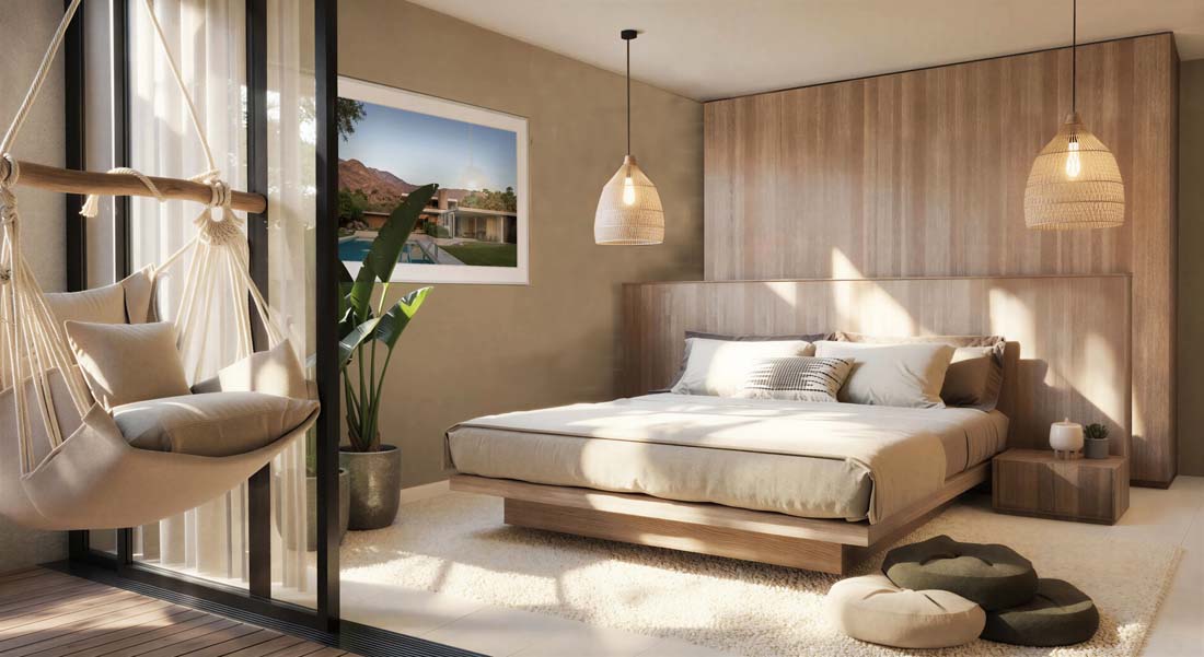 Chambre climatisée contemporaine Tree Valley île Maurice