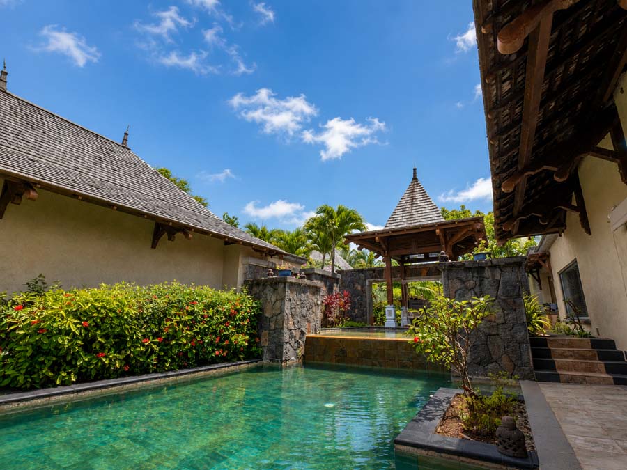 Piscine privée villa Alcyone Belle Rivière Bel Ombre île Maurice