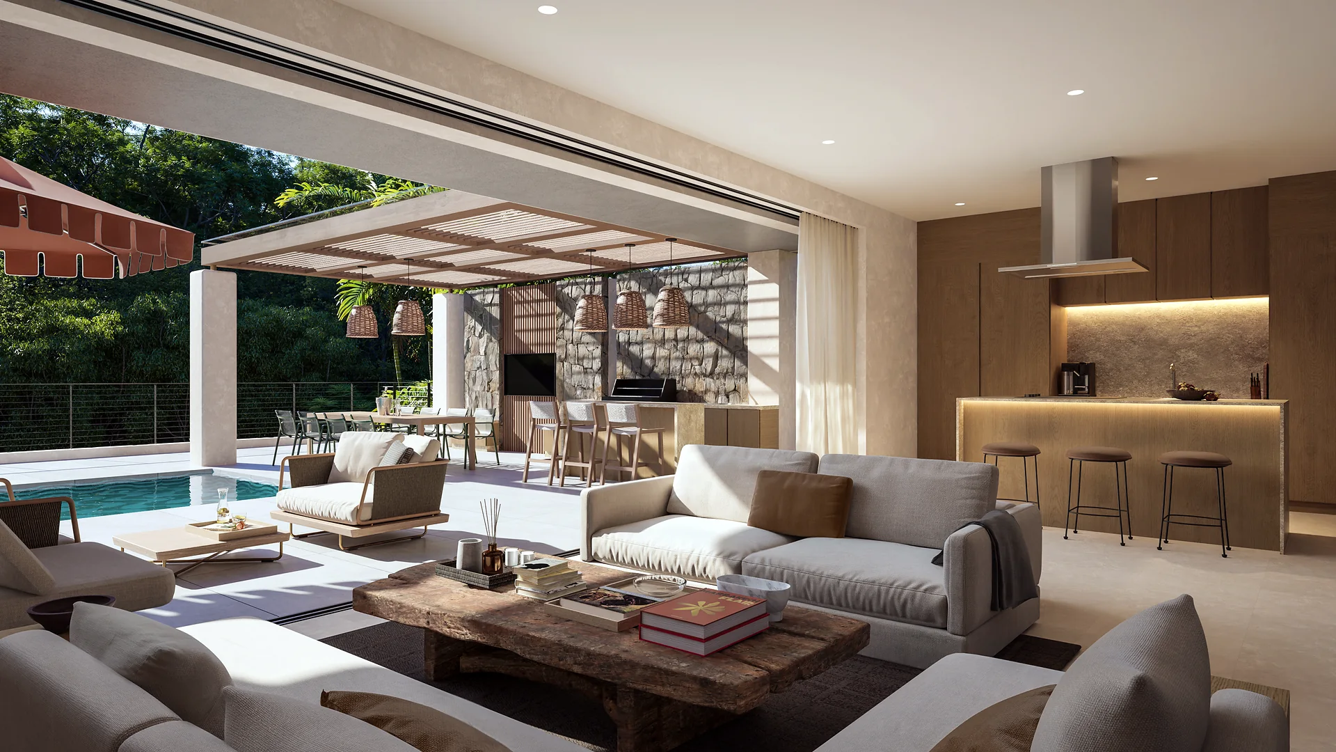 Terrasse et jardin tropical Valriche by YOO Bel Ombre