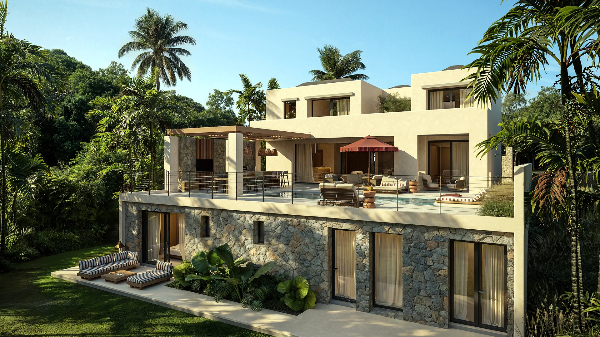 Architecture contemporaine tropicale Valriche by YOO Bel Ombre
