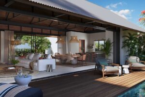 Image présentant la Villa Demera, une résidence exclusive de Westimmo à Anahita Beau Champ, offrant un mélange de luxe et de style de vie tropical.