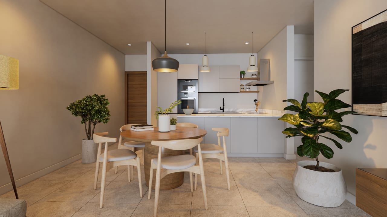 Vue panoramique depuis notre penthouse de rêve à Pereybere, offrant un confort et un style inégalés