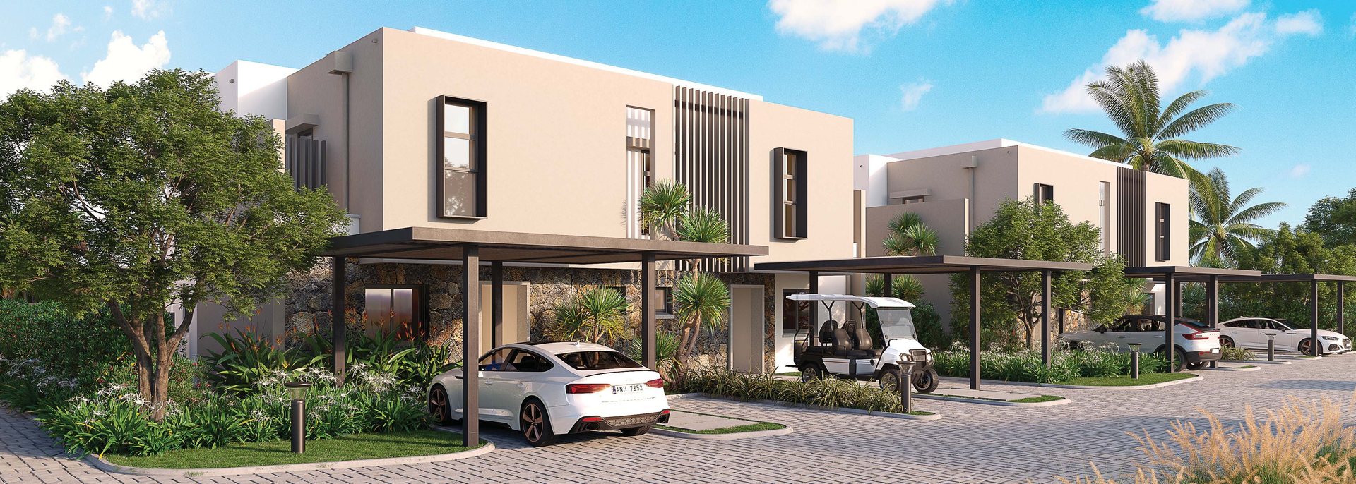 Villas mitoyennes Auralis à Azuri avec carports, île Maurice