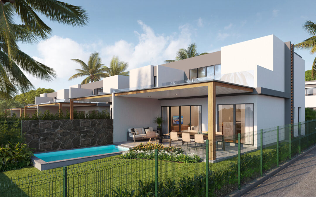 TAMARIN – Modern 3 bedroom duplex with pool