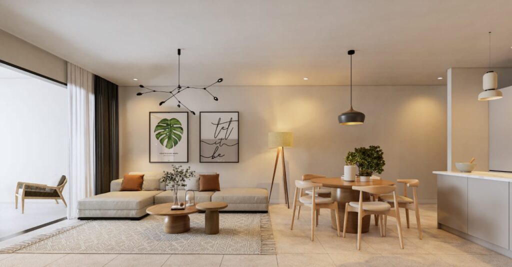 Panoramic view from our dream penthouse in Pereybere, offering unmatched comfort and style