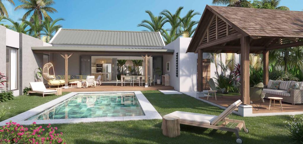 Explorez une villa contemporaine située au nord, dotée d'une piscine privée, d'un design original et à proximité des plages pour un style de vie hors du commun.