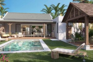 Explorez une villa contemporaine située au nord, dotée d'une piscine privée, d'un design original et à proximité des plages pour un style de vie hors du commun.