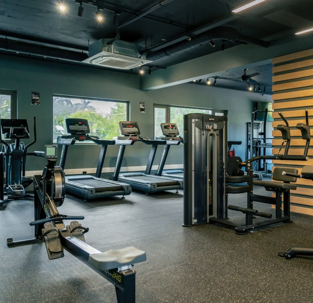 Gym of the La Pointe clubhouse, Pointe aux Canonniers, Mauritius