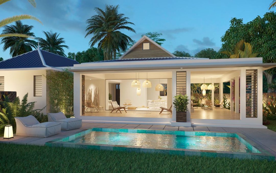 RIVIERE NOIRE – Beautiful new 3 bedroom villa with garden and pool