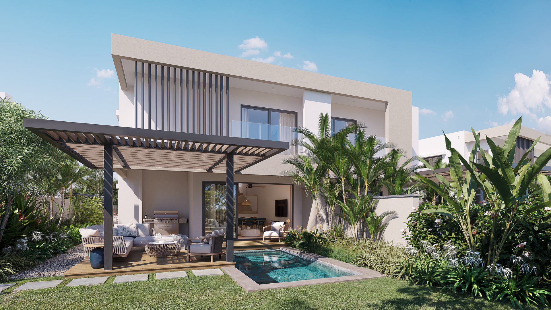 Townhouse Ophélys à Azuri avec piscine et jardin