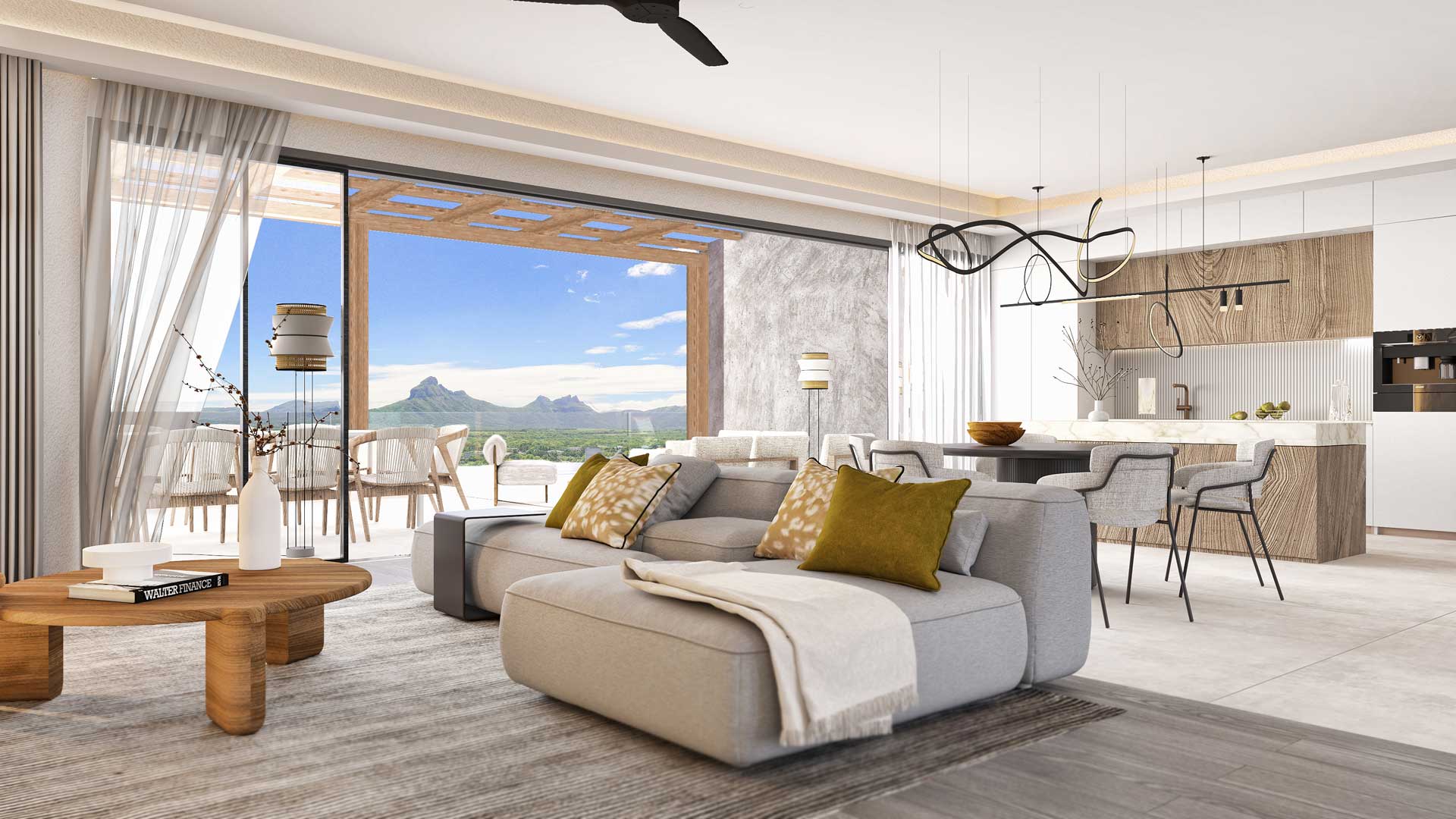 Luxurious interior of the apartment in the PDS AMARI BAY development in Tamarin, Mauritius by Westimmo Luxury Real Estate Mauritius