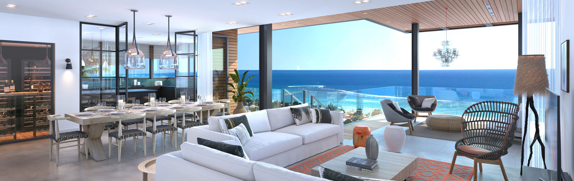 Appartement à vendre à l’île Maurice avec terrasse et vue mer