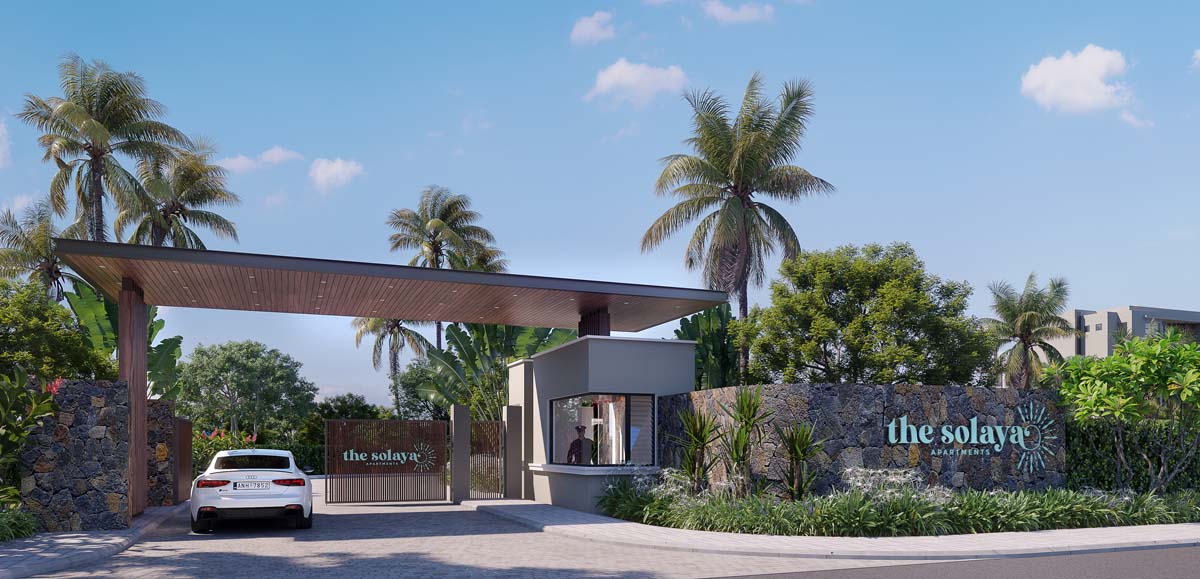 Entree de la residence The Solaya ile Maurice