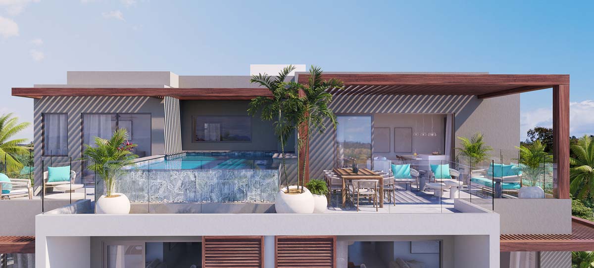 Penthouse 3 chambres &middot; rooftop et bassin prive The Solaya Belle Mare ile Maurice