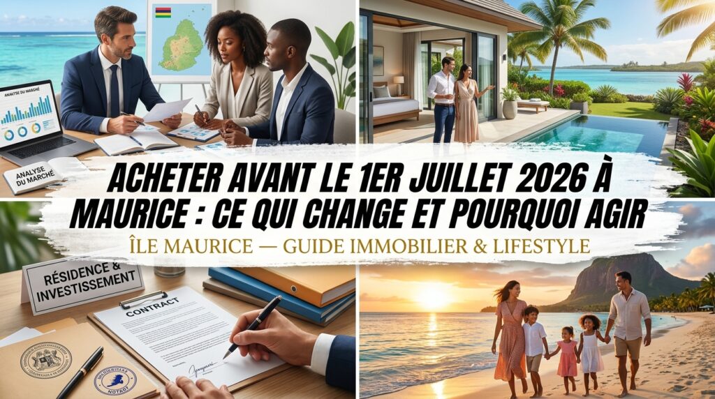 Acheter à Maurice avant le 1er juillet 2026 : l’impact chiffré à vérifier avant de décider