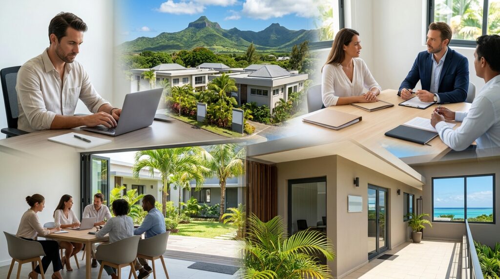 Créer son activité à l’île Maurice : travail, rendez-vous avec un conseiller et bureaux face aux montagnes de Moka