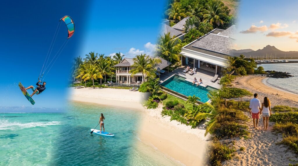 Où vivre à l’île Maurice pour le kitesurf : guide immobilier des spots