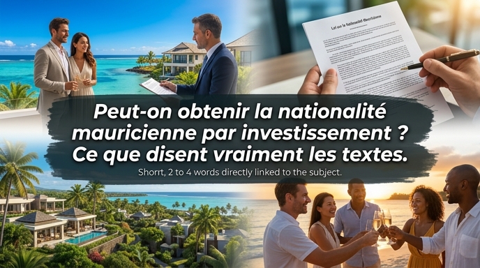 Nationalité mauricienne par investissement : ce que disent vraiment les textes