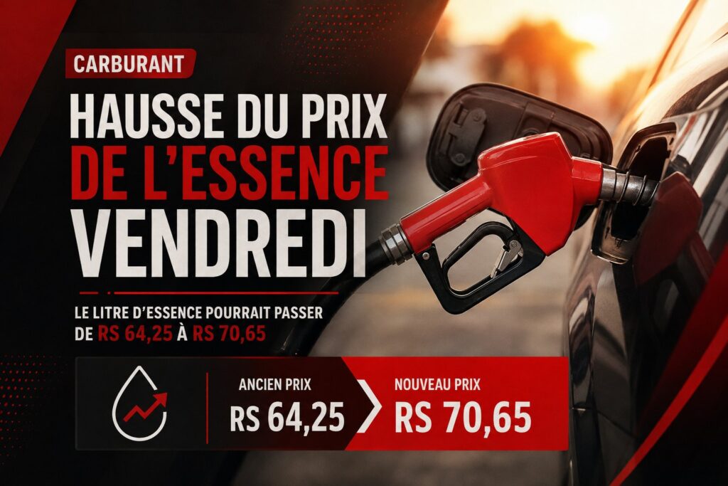 Prix de l’essence à l’île Maurice : hausse attendue vendredi (Rs 64,25 → Rs 70,65)