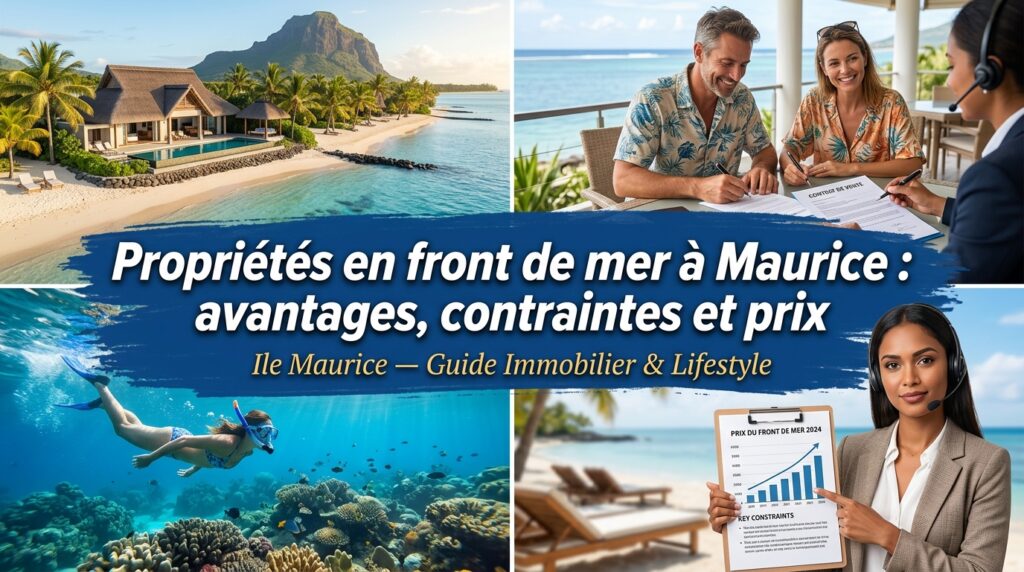 Propriétés en front de mer à Maurice : avantages, contraintes et repères de prix à connaître