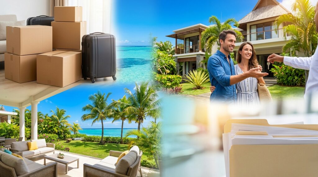 S’installer à l’île Maurice : cartons, valises et remise des clés d’une maison