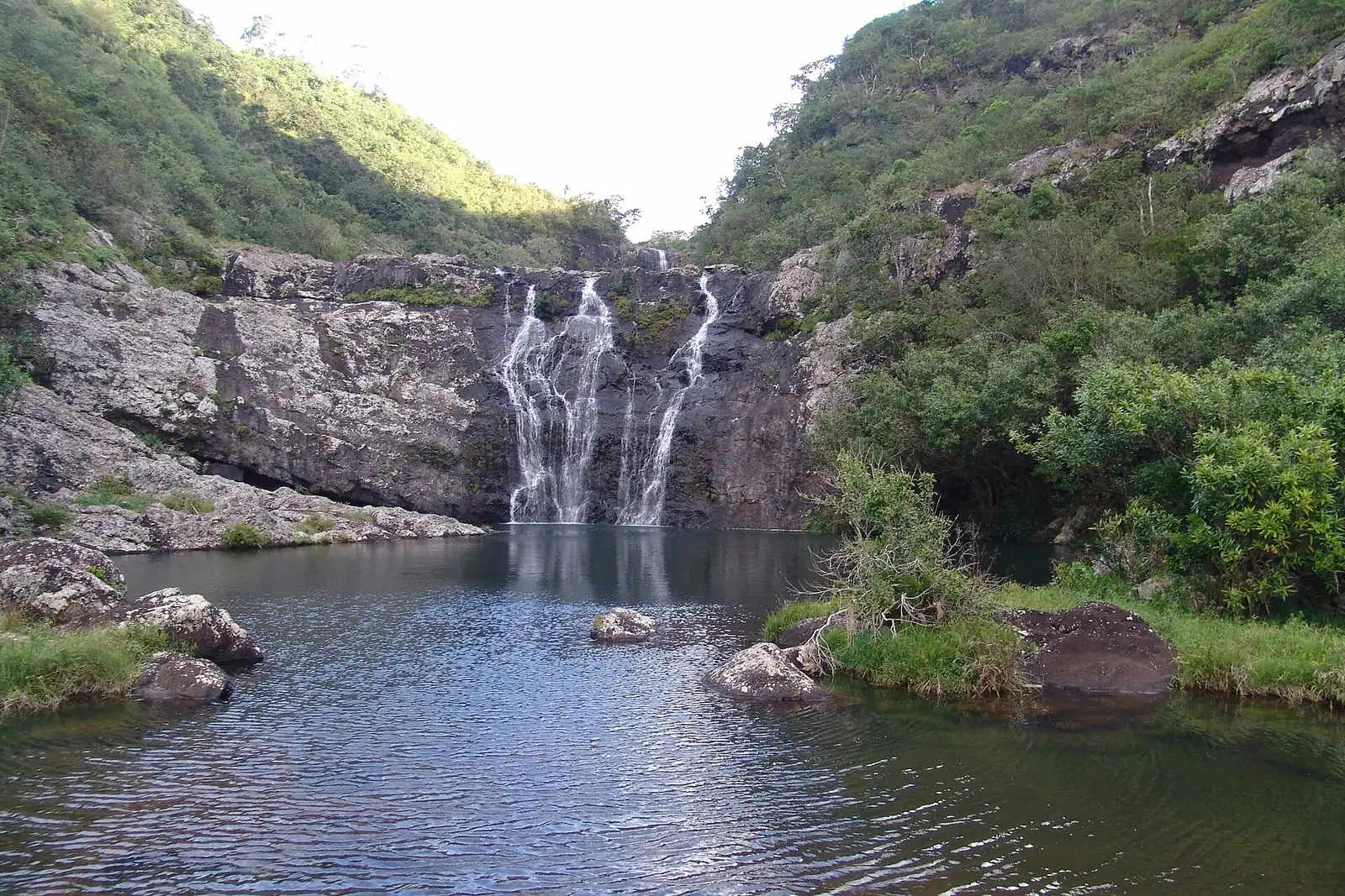 Swimming pool and waterfalls at Tamarind Falls (7 Cascades), Mauritius