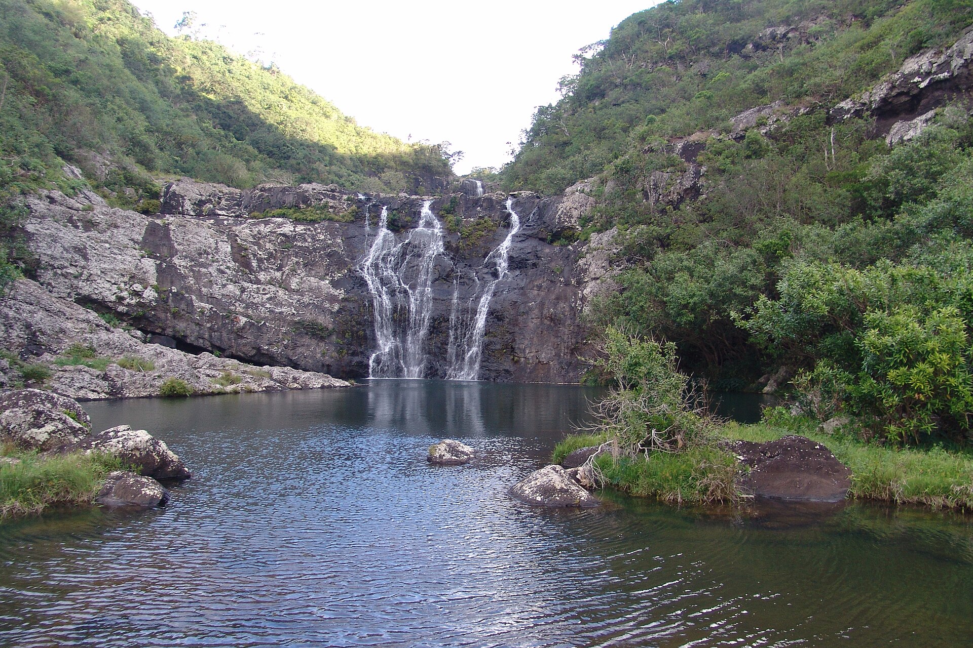 Bassin de baignade et chutes d'eau de Tamarind Falls (7 Cascades) – île Maurice