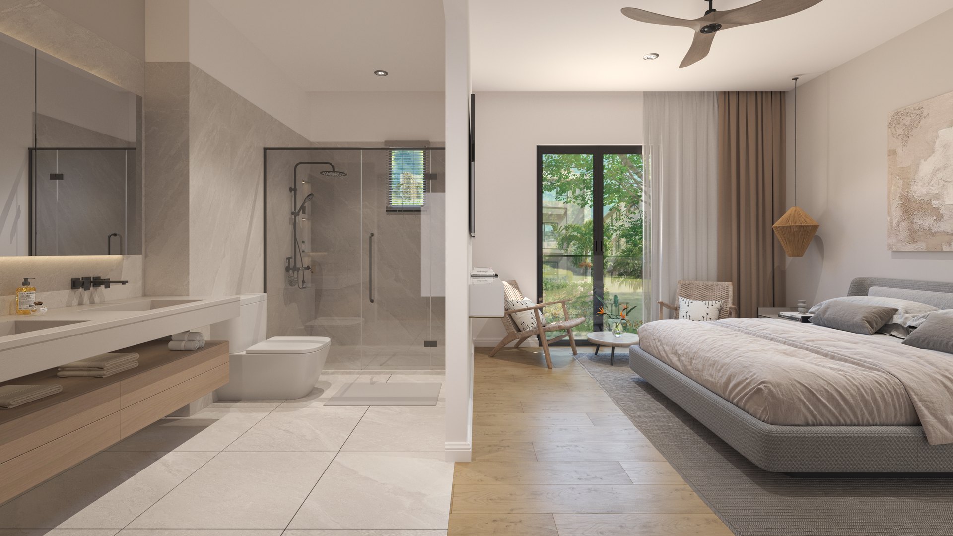 Suite parentale d’un townhouse Zetwal, Cap Tamarin île Maurice